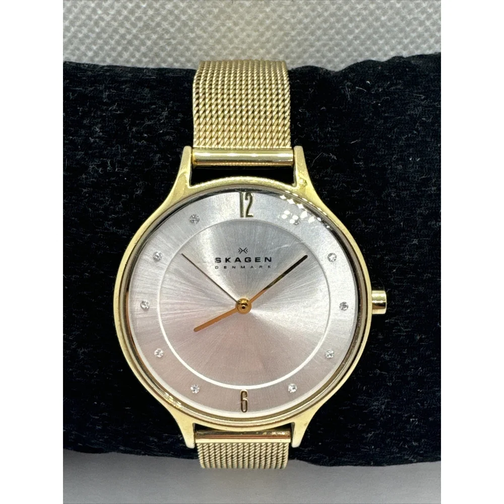 Skagen Anita Lille SKW2150 Women's Gold Stainless Steel Mesh Analog Watch AEA309